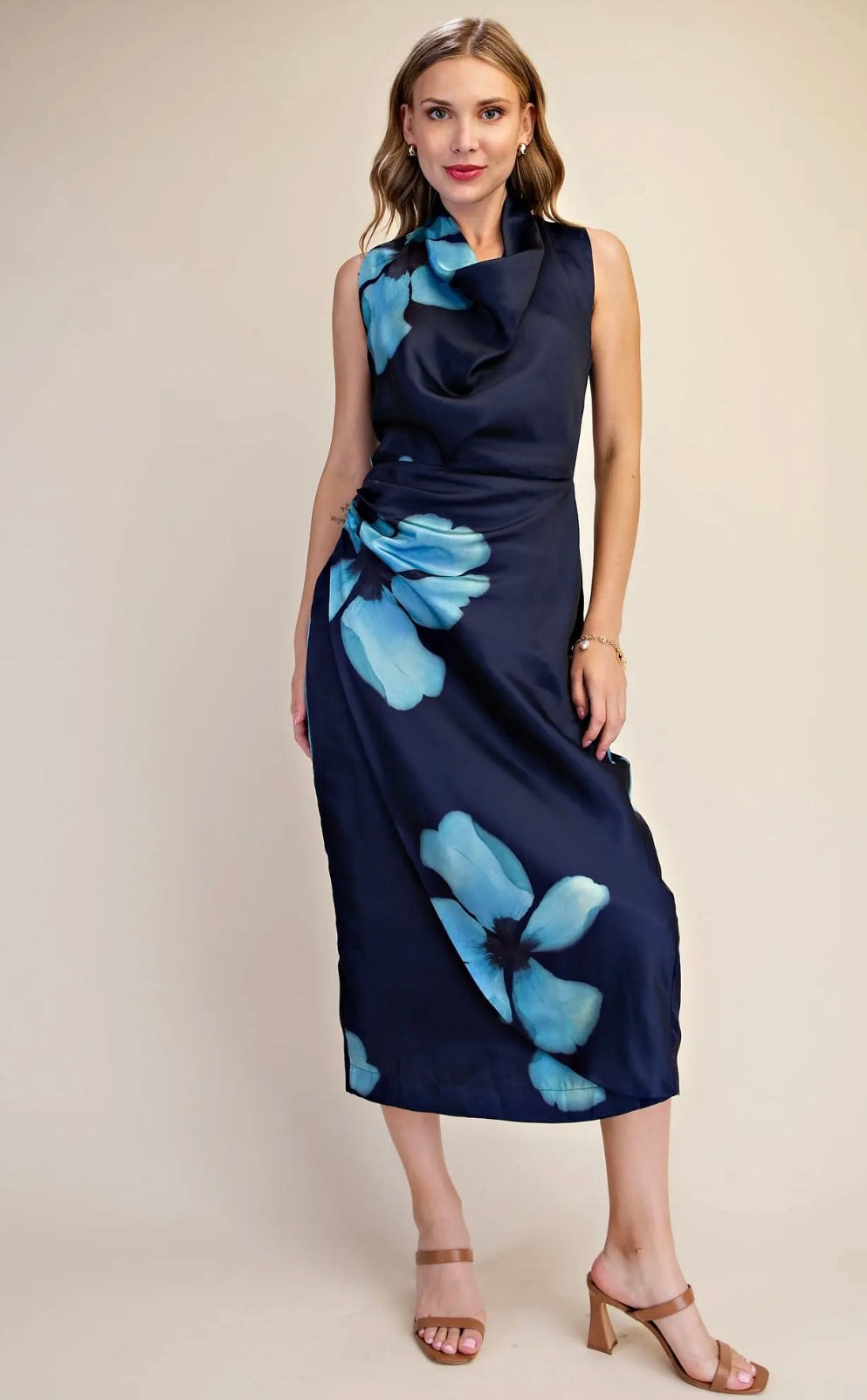 The Blue Garden Midi Dress