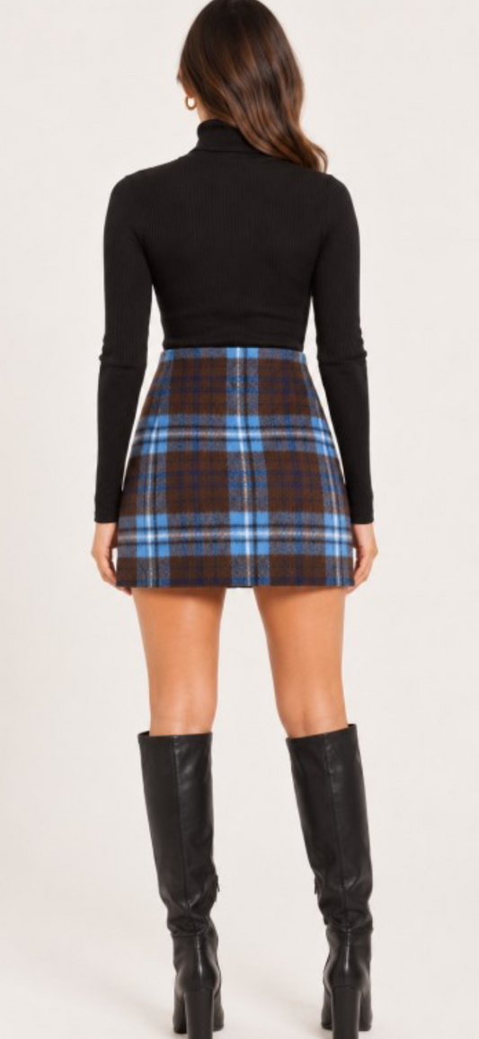 Blue Ridge Plaid Mini Skirt