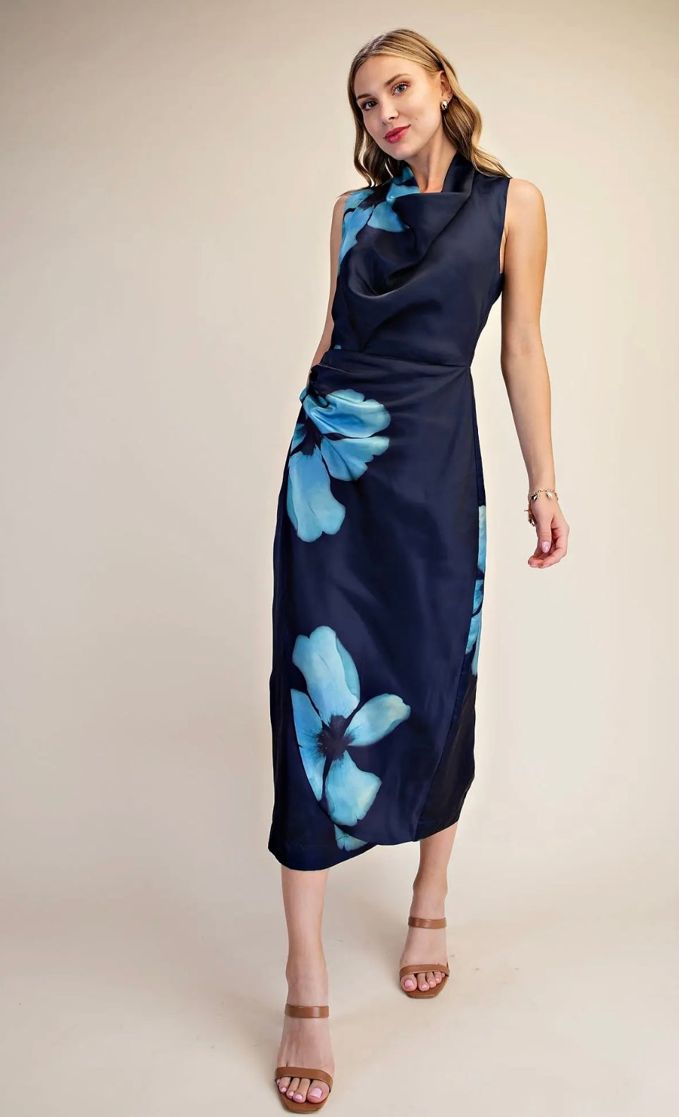 The Blue Garden Midi Dress