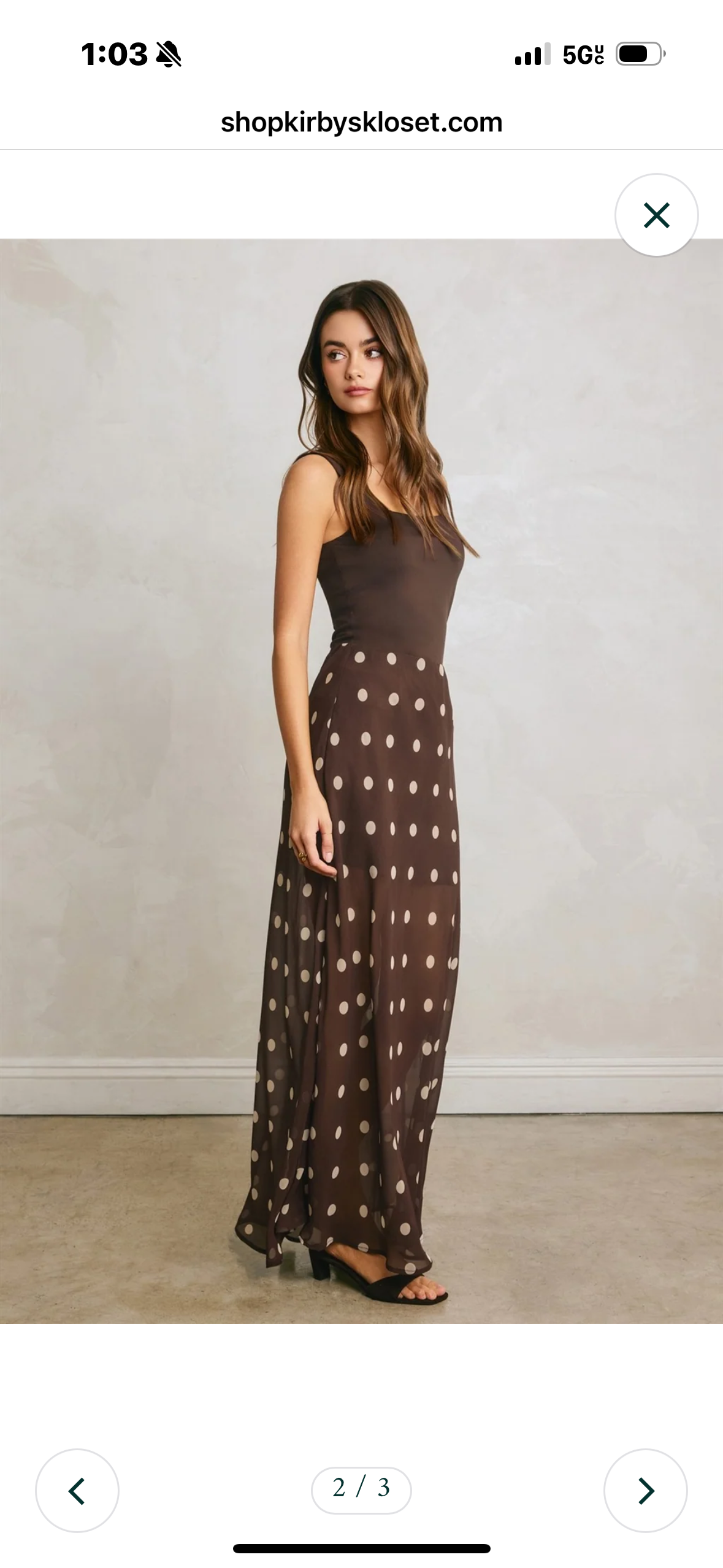 The Cocoa Dot Maxi Skirt