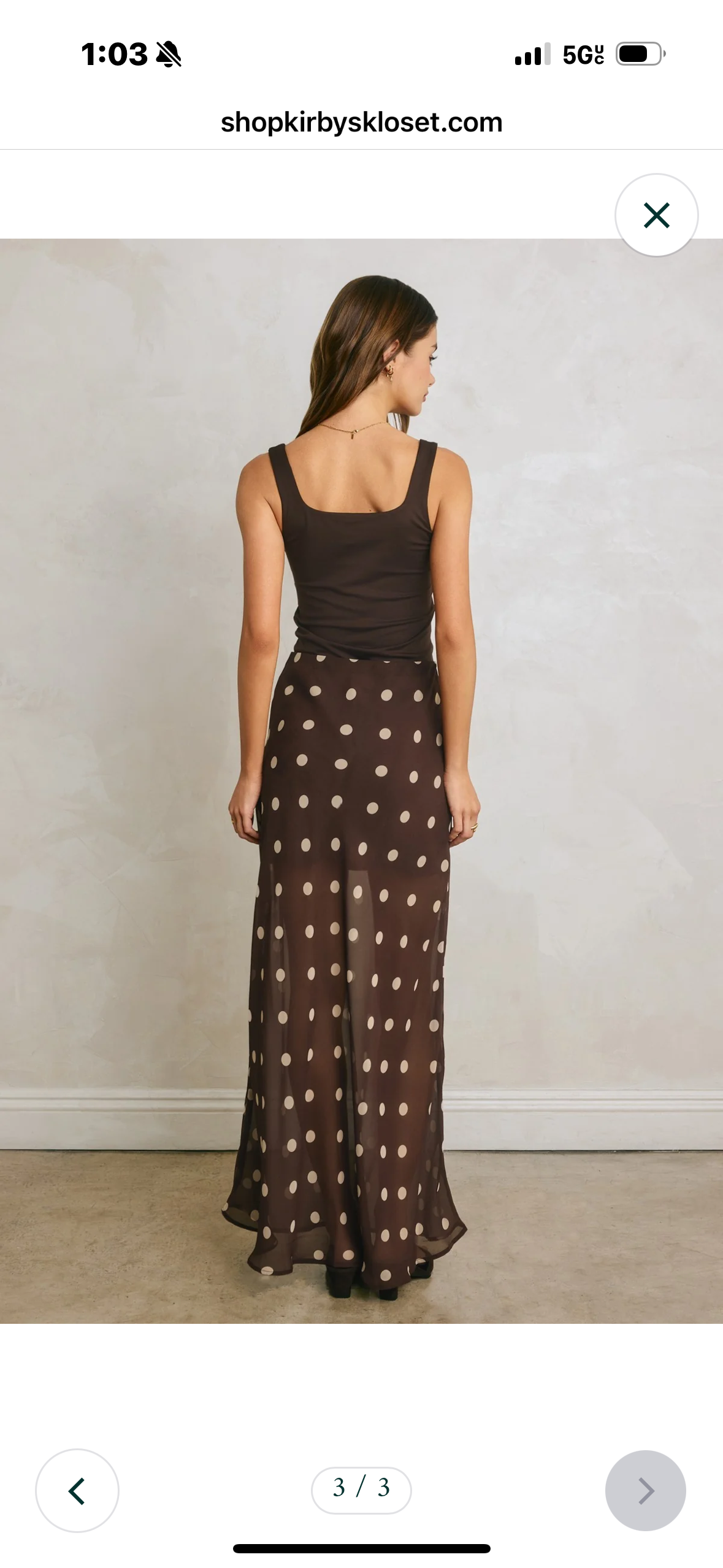The Cocoa Dot Maxi Skirt