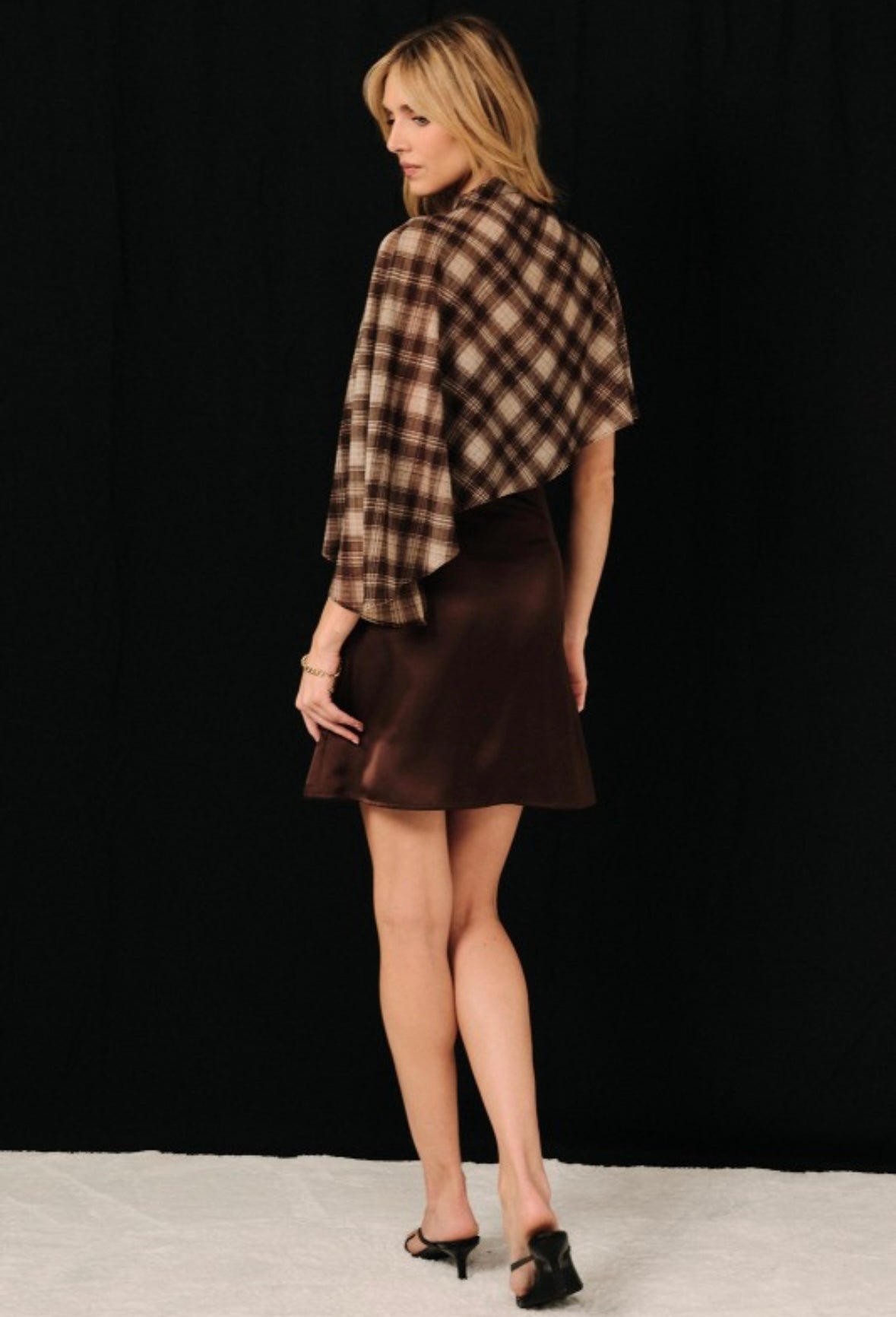 The Autumn Plaid Cape Top