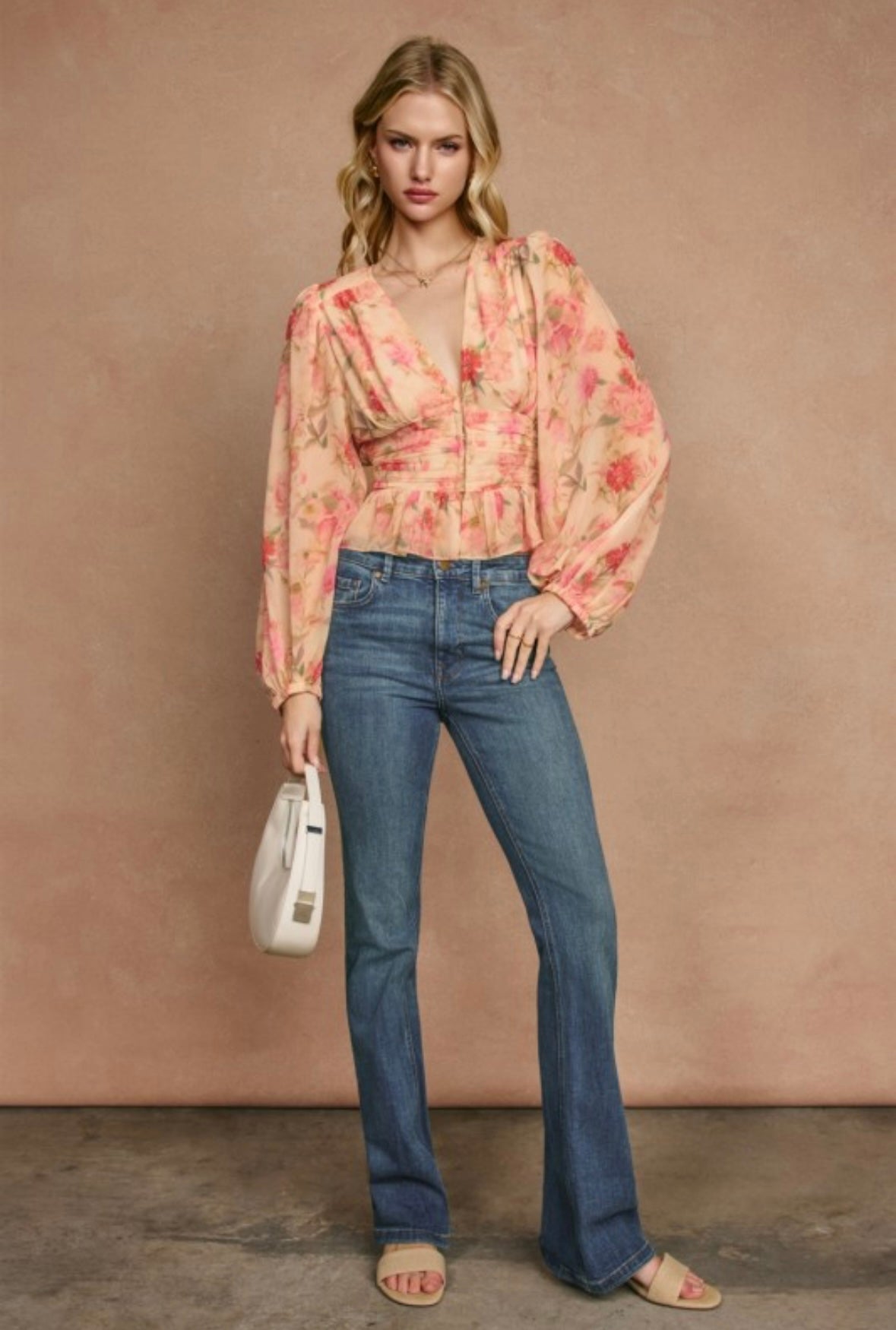 Blush Garden Sheer Floral Top