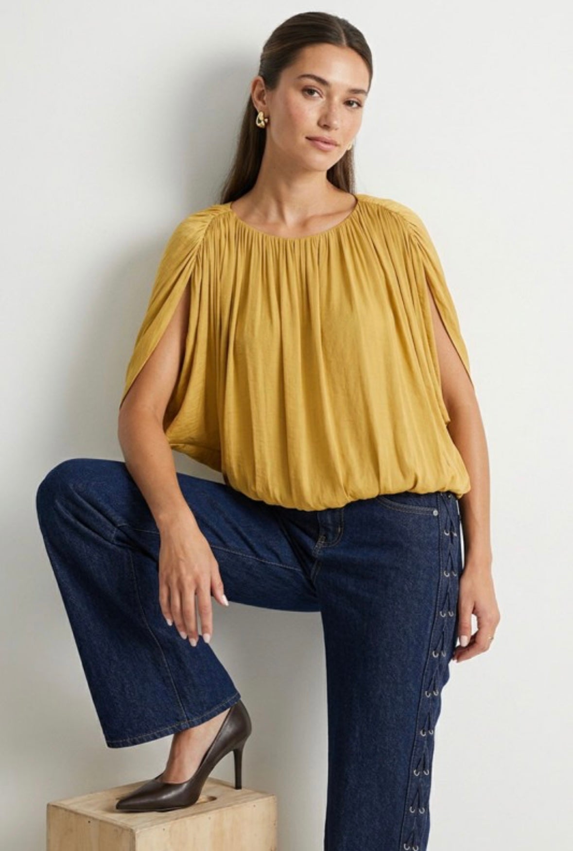 Golden Hour Draped Blouse