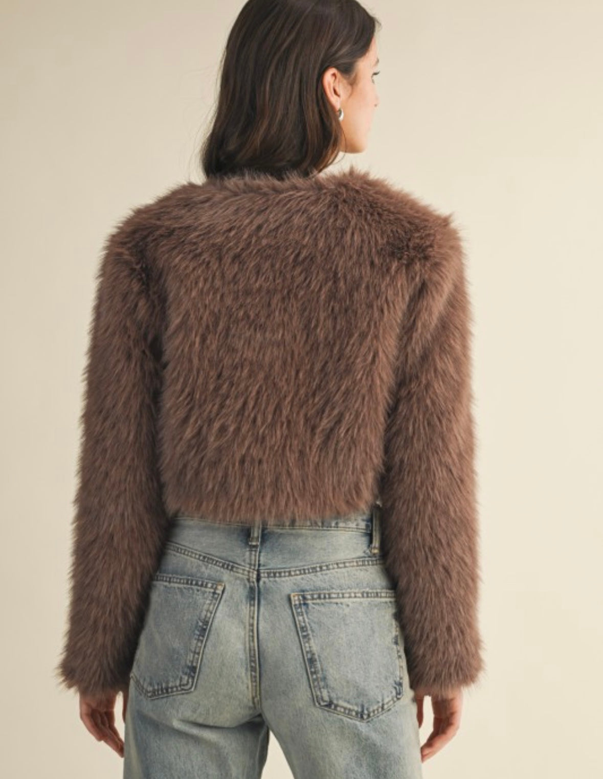 Mocha Majesty Cropped Jacket