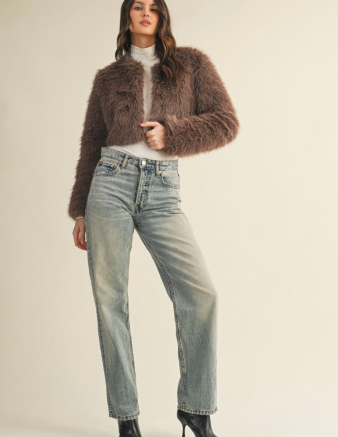 Mocha Majesty Cropped Jacket
