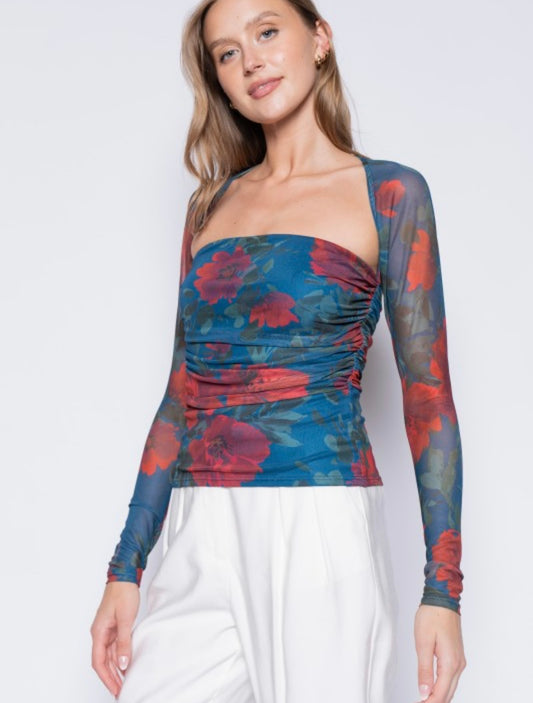 Floral Muse Mesh Top