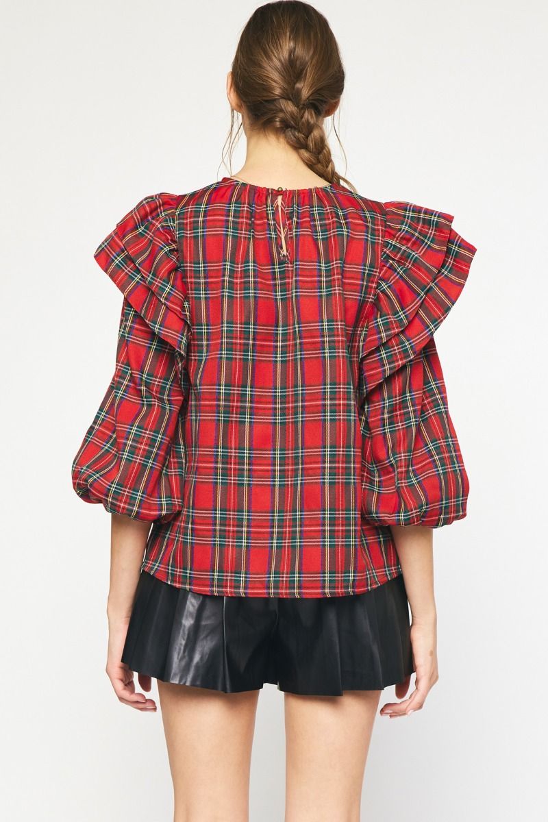 Frankie Plaid Top