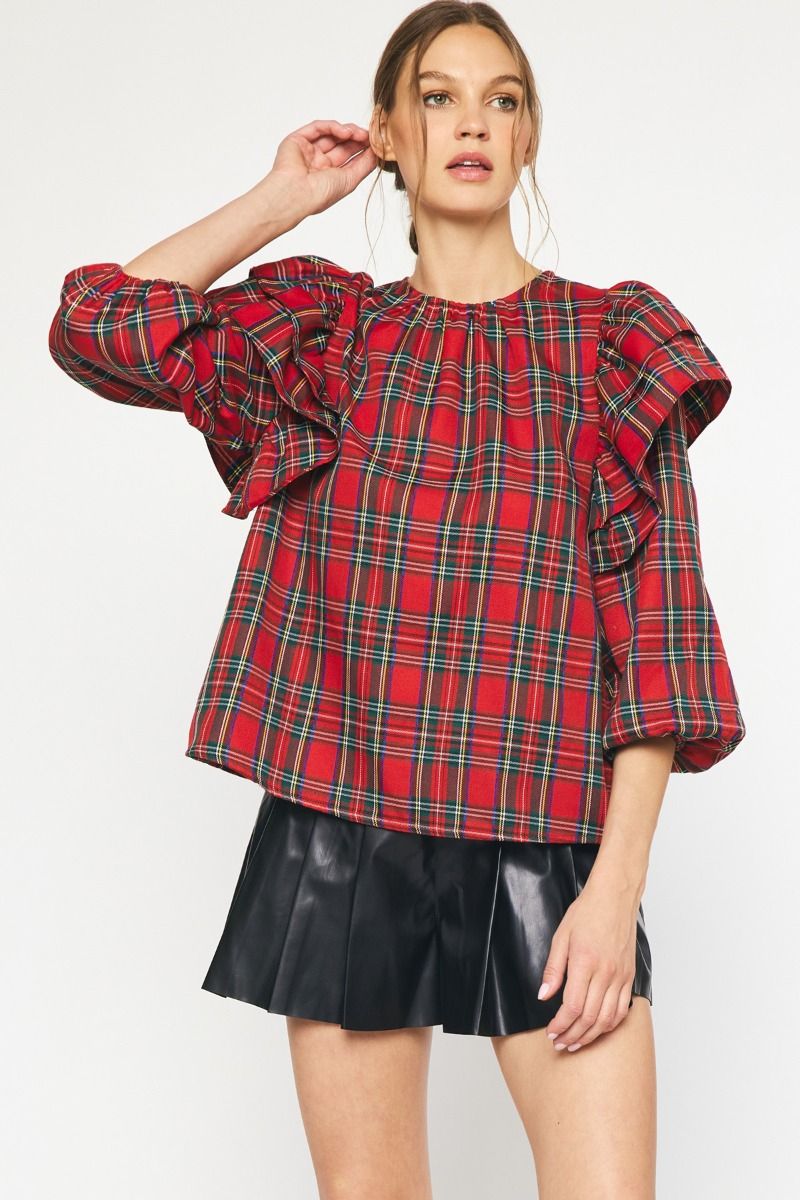 Frankie Plaid Top